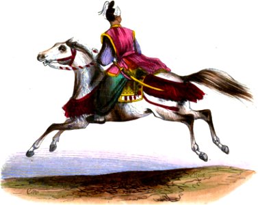 Mors. Cavalier Japonais. Auguste Wahlen. Moeurs, usages et costumes de tous les peuples du monde. 1843