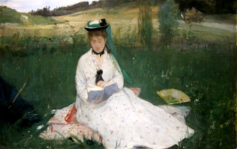 Berthe Morisot Reading. Free illustration for personal and commercial use.