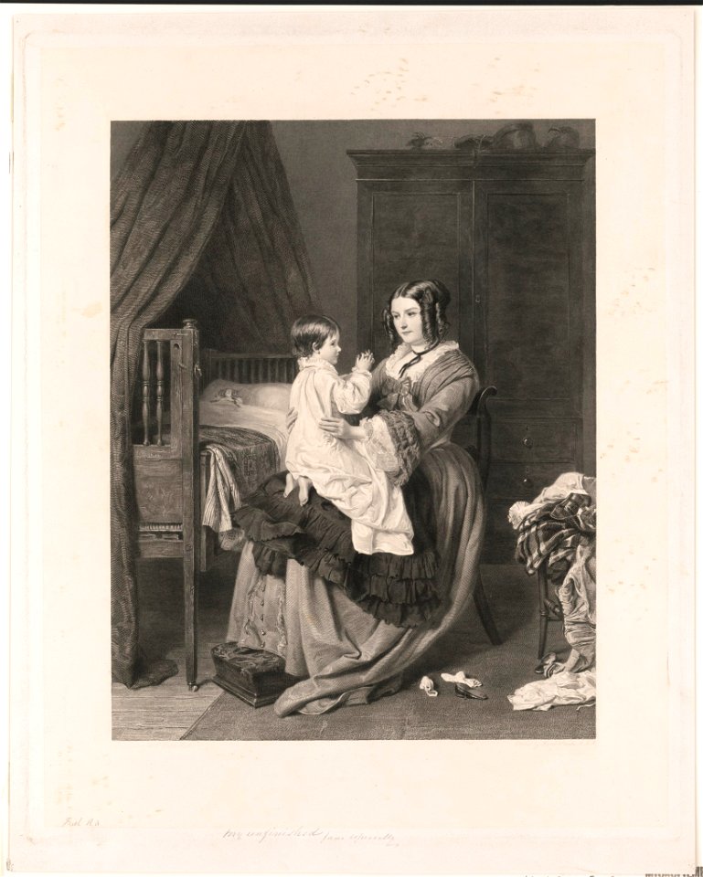Mother & child at bedtime) - painted by W.P. Frith, R.A. ; etched by Lumb Stocks, A.R.A LCCN2012648910