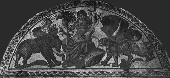Mosaico della grande caccia 03, egitto o asia