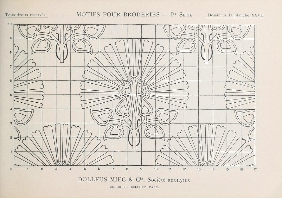 Motifs pour Broderies - 1re série - Planche 27 Dessin