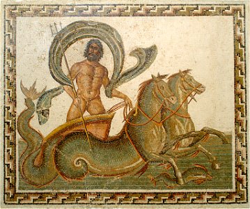 Mosaique de Neptune au musée de Sousse, septembre 2013