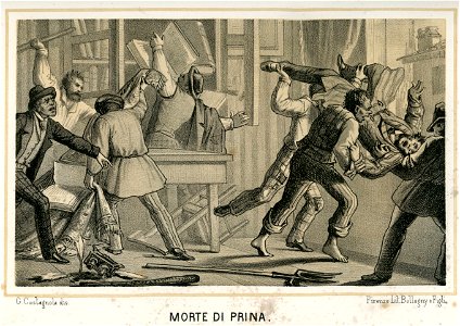Morte di Prina litografia