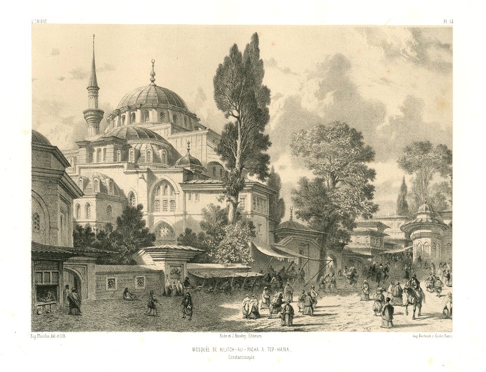 Mosquée de Kilitch – Ali – Pacha à Top-Hana - Flandin Eugène - 1853