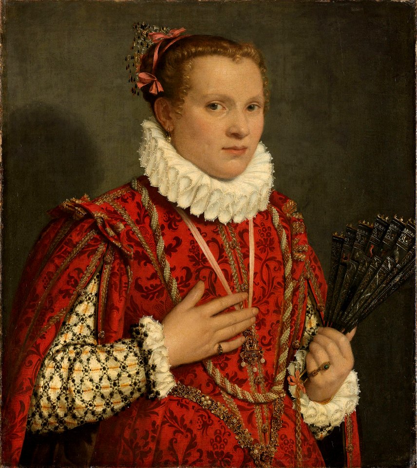 Giovanni Battista Moroni - Portret van een jonge vrouw