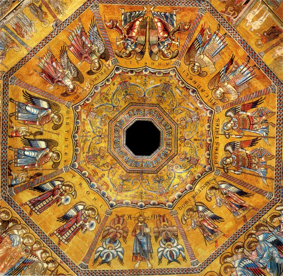 Mosaici del battistero, gerarchie angeliche