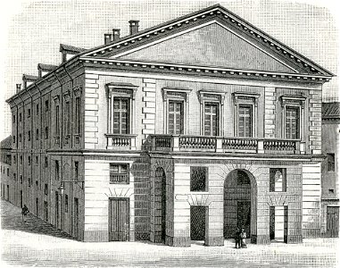 Mortara teatro Vittorio Emanuele xilografia