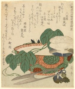 Morning glories, scissors and porcelain bowl (CBL J 2024)