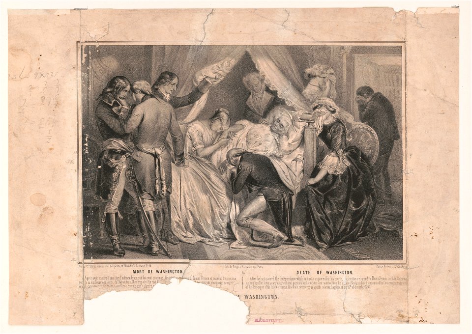 Mort de Washington. Death of Washington LCCN2003691102