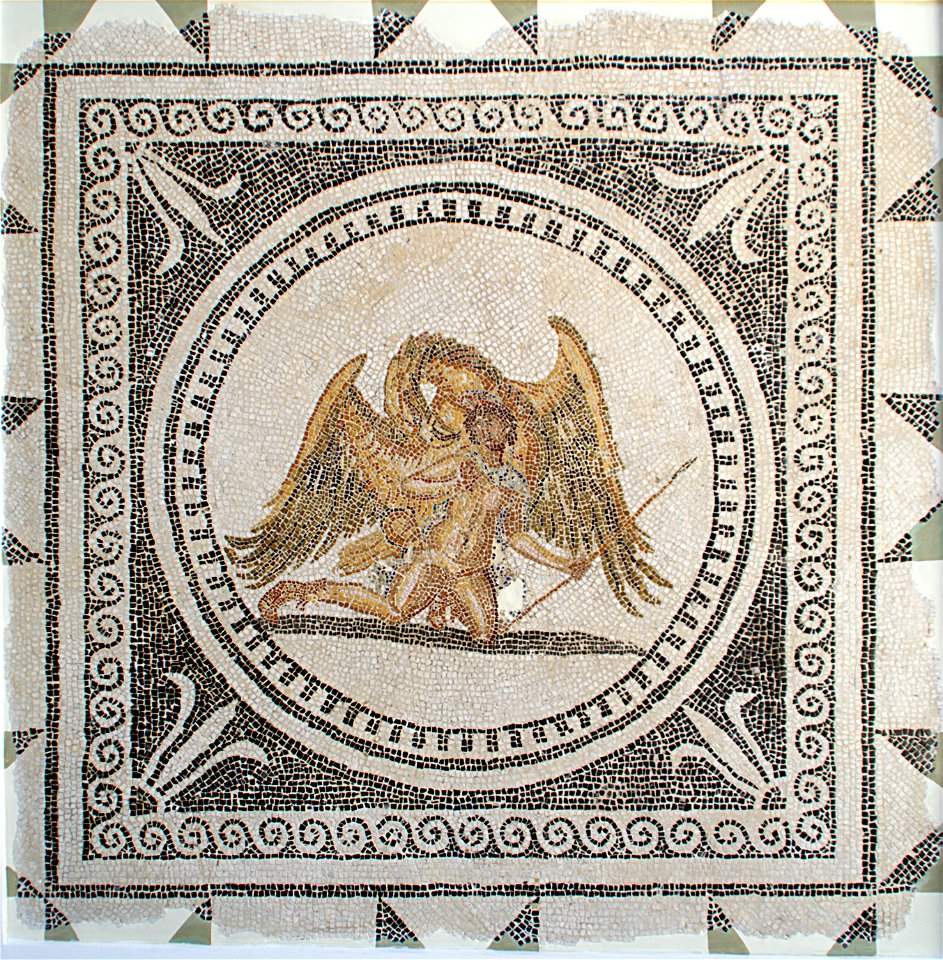 Mosaique de dragon au musée de Sousse, septembre 2013