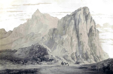 Mount Bi-Sutoun by Eugène Flandin