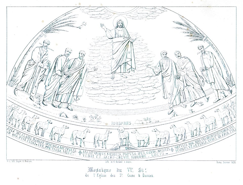 Mosaïque du VIe Sie de l'Eglise des Come & Damien - Godard - Faultrier Victor - 1857