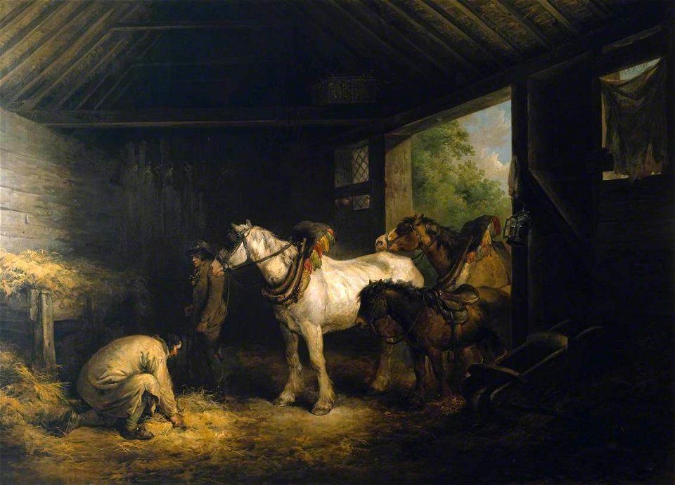 George Morland (1763-1804) - Inside of a Stable - N01030 - National Gallery