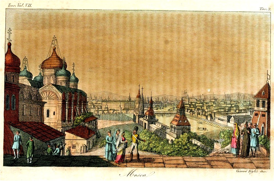 Moscow, Illustration for Il costume antico e moderno by Giulio Ferrario Europa Vol VII pt 2 1831 (16)