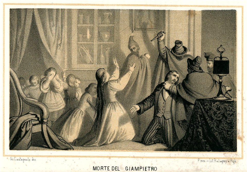 Morte del Giampietro litografia