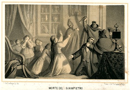 Morte del Giampietro litografia