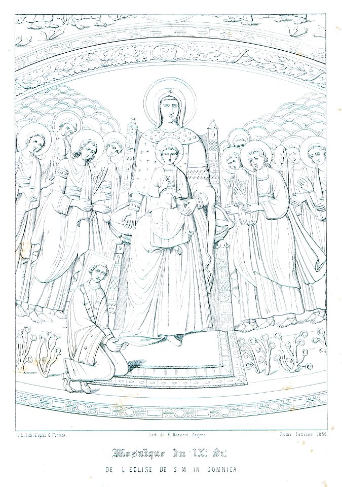 Mosaïque du IXe Sie De l église de S M in Domnica - Godard - Faultrier Victor - 1857