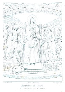 Mosaïque du IXe Sie De l église de S M in Domnica - Godard - Faultrier Victor - 1857