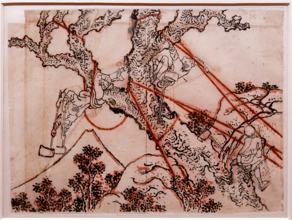 Mount Fuji from the Mountains of Totomi Hokusai Guimet MA7065a