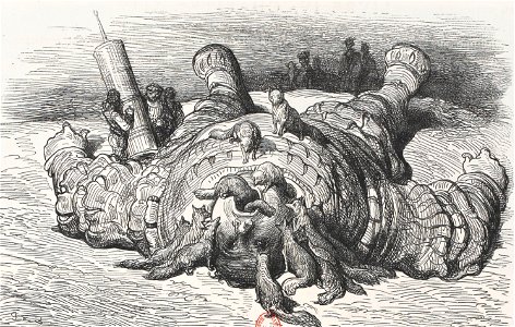 Mort de Bringuenarilles et île de Ruach Chapitre XLIV du Quart Livre