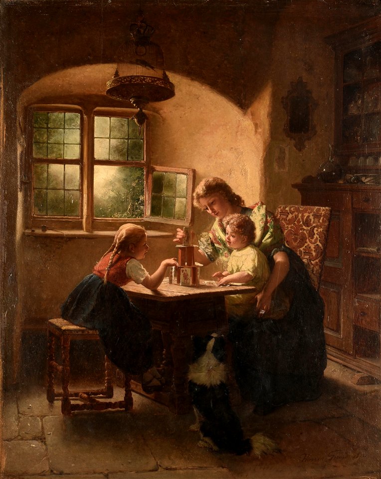 Mother and Children - Théodore Gérard - Golestan Palace