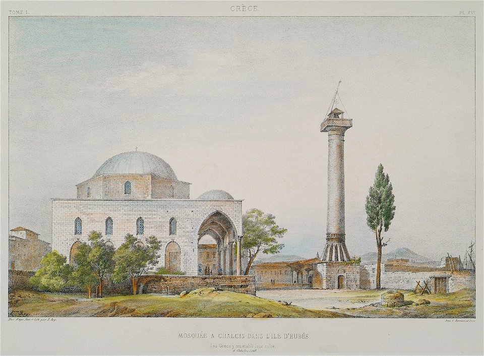 Mosquée a chalcis dans l'ile d'Eubée - Rey Etienne - 1867