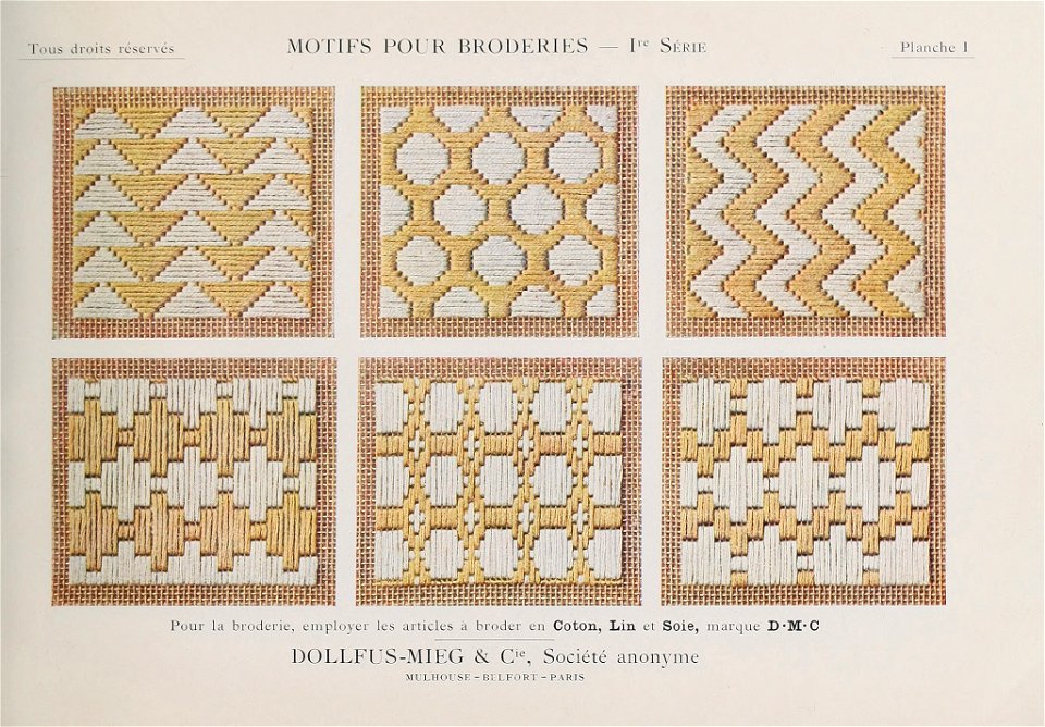 Motifs pour Broderies - 1re série - Planche 01