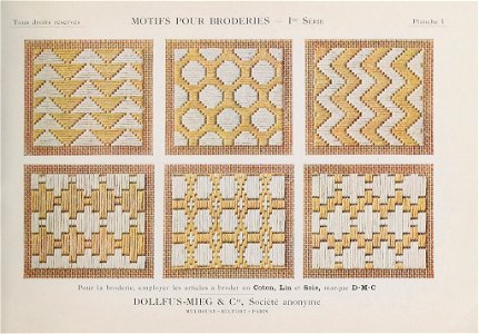 Motifs pour Broderies - 1re série - Planche 01