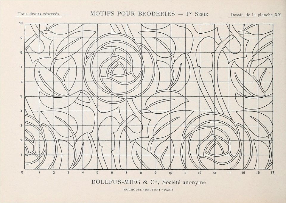 Motifs pour Broderies - 1re série - Planche 20 Dessin