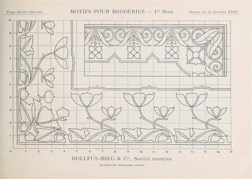 Motifs pour Broderies - 1re série - Planche 23 Dessin