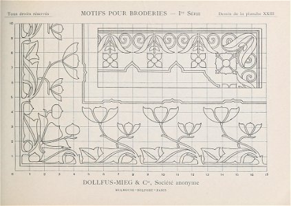 Motifs pour Broderies - 1re série - Planche 23 Dessin