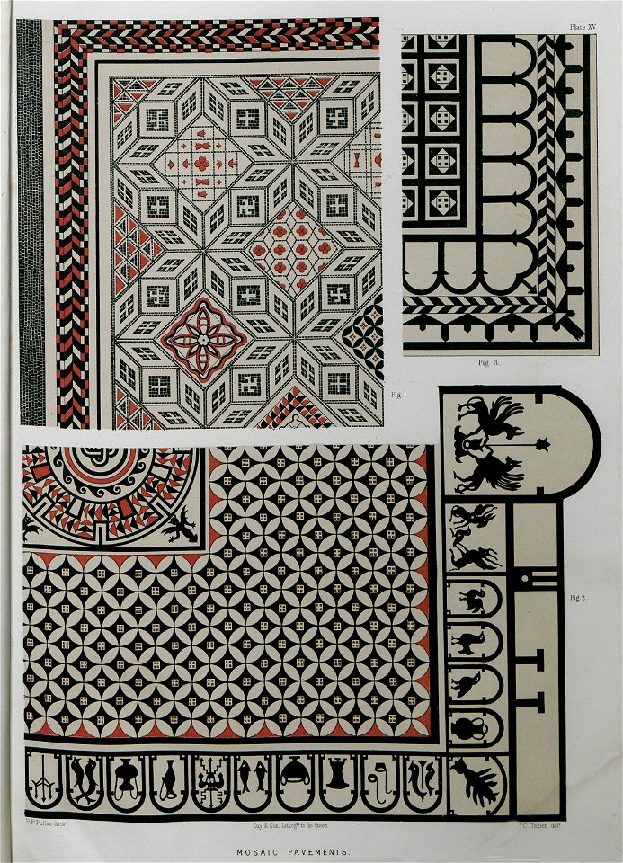 Mosaic pavements - Texier Charles - 1864