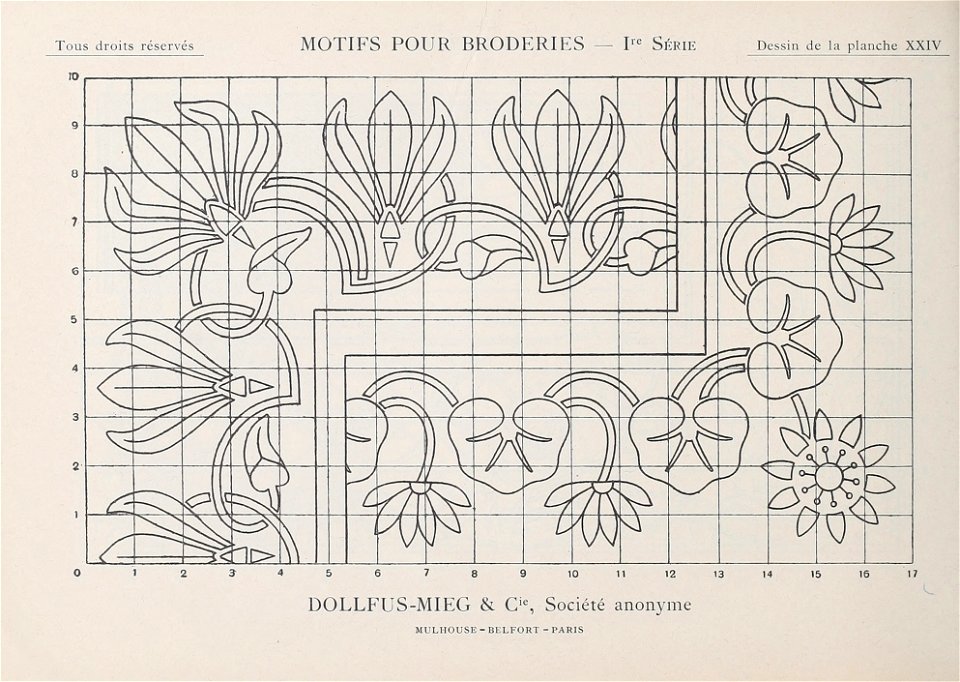 Motifs pour Broderies - 1re série - Planche 24 Dessin