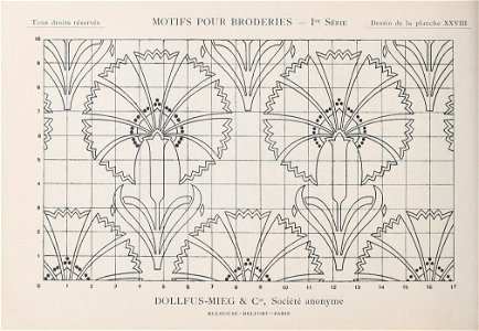 Motifs pour Broderies - 1re série - Planche 28 Dessin