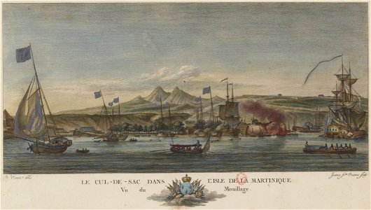 Mouillage du Cul-de-sac à la Martinique en 1776