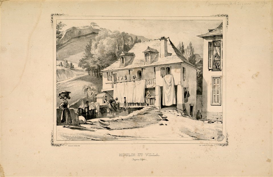 Moulin et villa (Bagnères-Bigorre) - Fonds Ancely - B315556101 A SEWRIN 005
