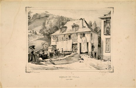 Moulin et villa (Bagnères-Bigorre) - Fonds Ancely - B315556101 A SEWRIN 005