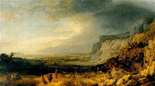 Mountainous Landscape c1620-1630 Hercules Seghers. Free illustration for personal and commercial use.