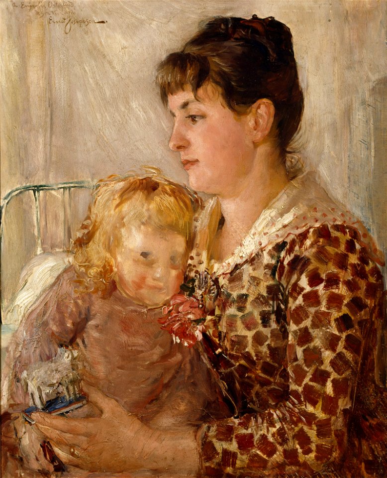 Mother and Child. The Wife and Daughter of the Artist Allan Österlind (Ernst Josephson) - Nationalmuseum - 18999
