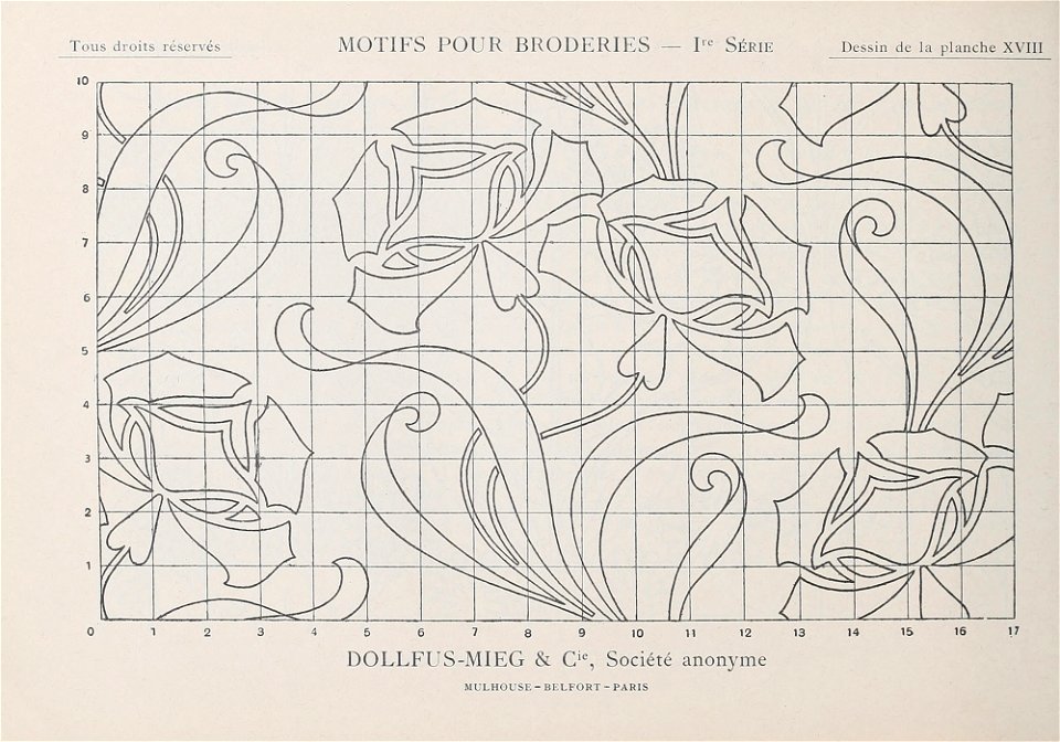 Motifs pour Broderies - 1re série - Planche 18 Dessin