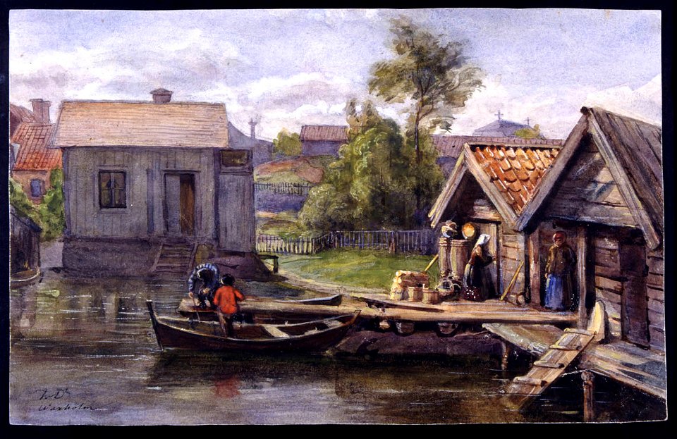 Motiv från Vaxholm. Fritz von Dardel - Nordiska Museet - NMA.0043715
