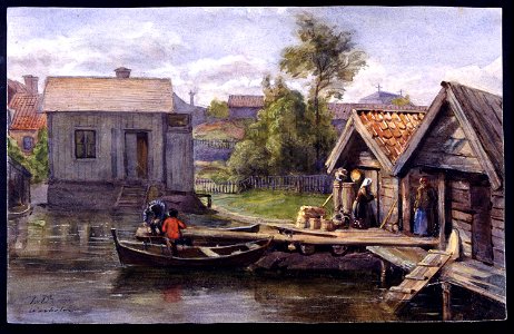 Motiv från Vaxholm. Fritz von Dardel - Nordiska Museet - NMA.0043715