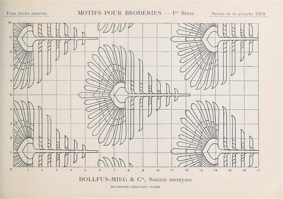 Motifs pour Broderies - 1re série - Planche 29 Dessin