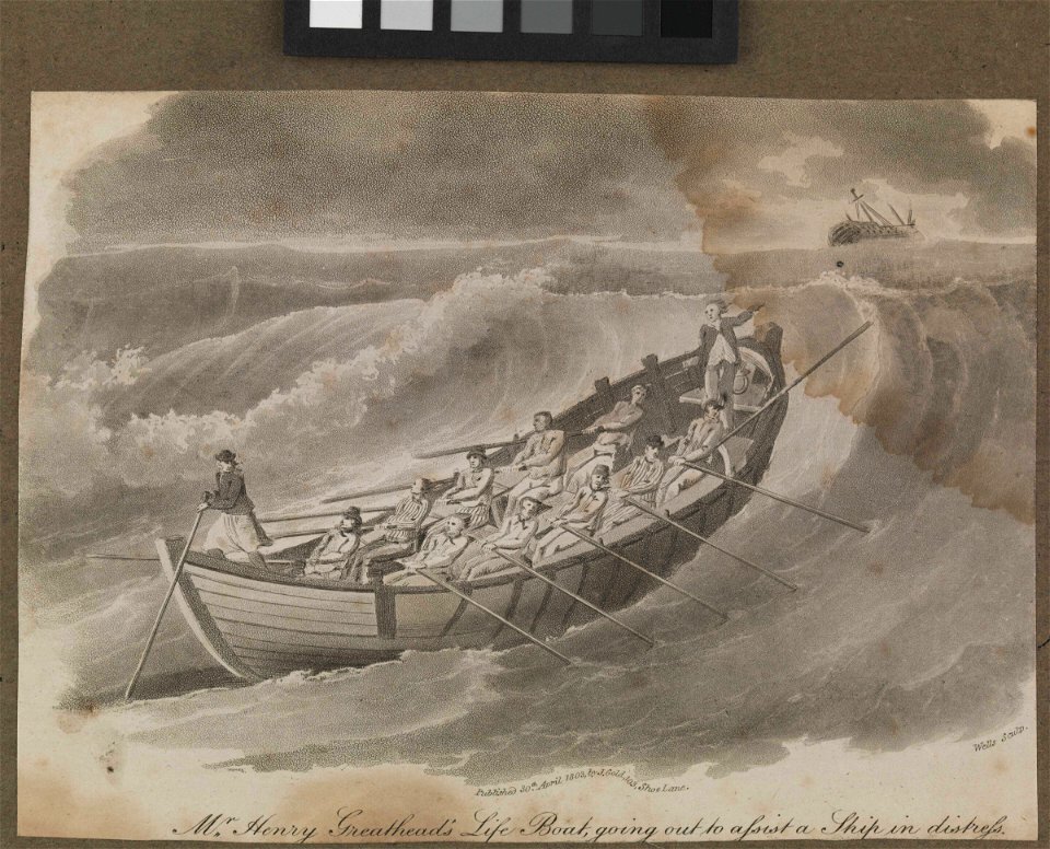 Mr Henry Greathead's Life Boat going out to assist a Ship in distress RMG PZ2950