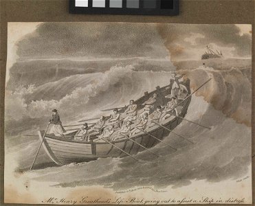 Mr Henry Greathead's Life Boat going out to assist a Ship in distress RMG PZ2950