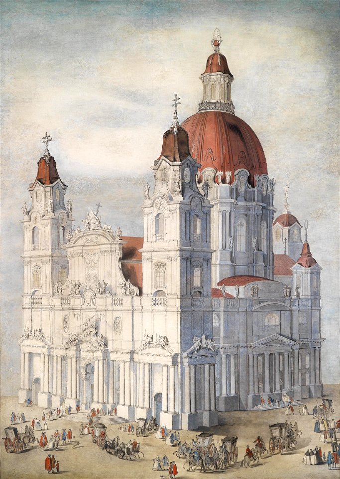 Moumentale barocke Kirche (italienisch 18 Jh)