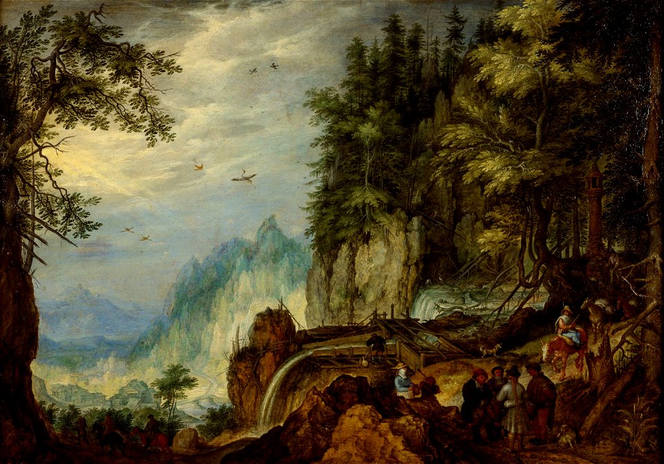 Mountainous Landscape with Travellers by Roelant Savery Kunsthistorisches Museum Wien GG 1083