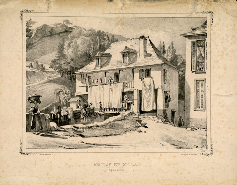 Moulin et villa (Bagnères-Bigorre) - Fonds Ancely - B315556101 A SEWRIN 008