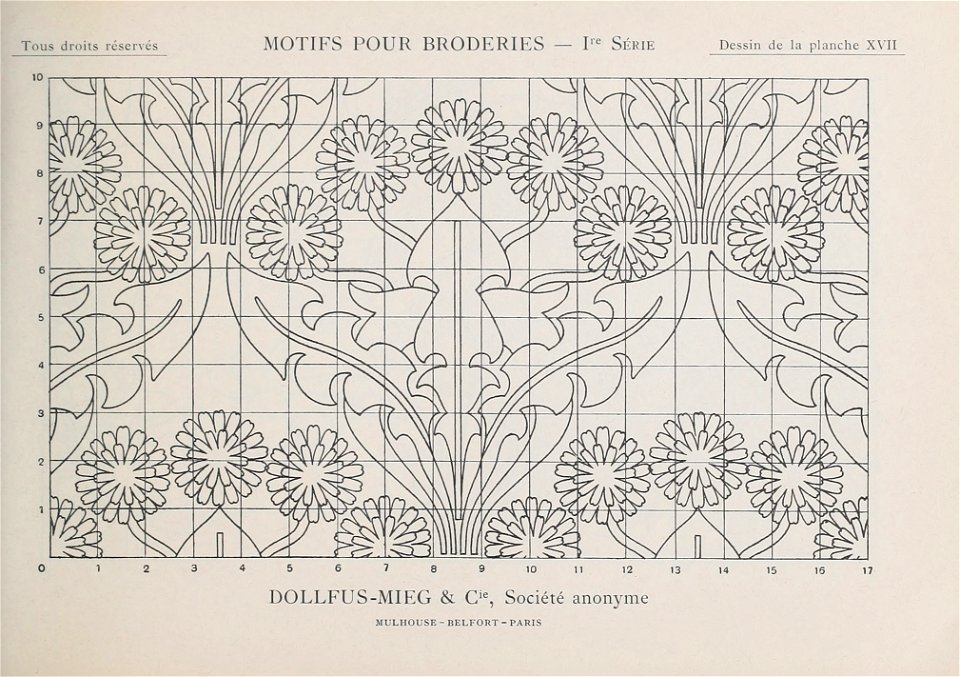 Motifs pour Broderies - 1re série - Planche 17 Dessin