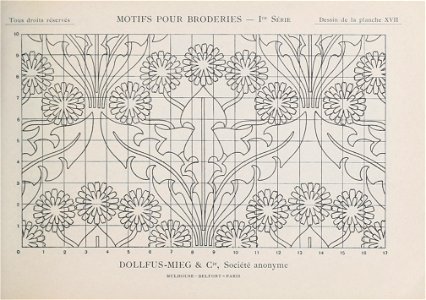 Motifs pour Broderies - 1re série - Planche 17 Dessin